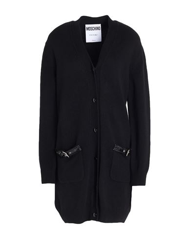 Couture Woman Cardigan Black Size 6 Cashmere, Wool, Polyester, Elastane