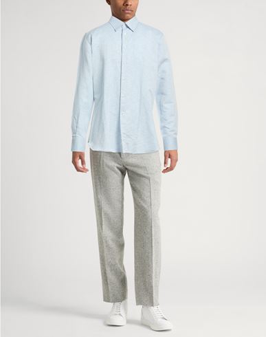 Man Shirt Light blue Size 15 ½ Linen, Cotton