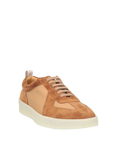 Aurélien Man Sneakers Light brown Size 10 Leather, Textile fibers