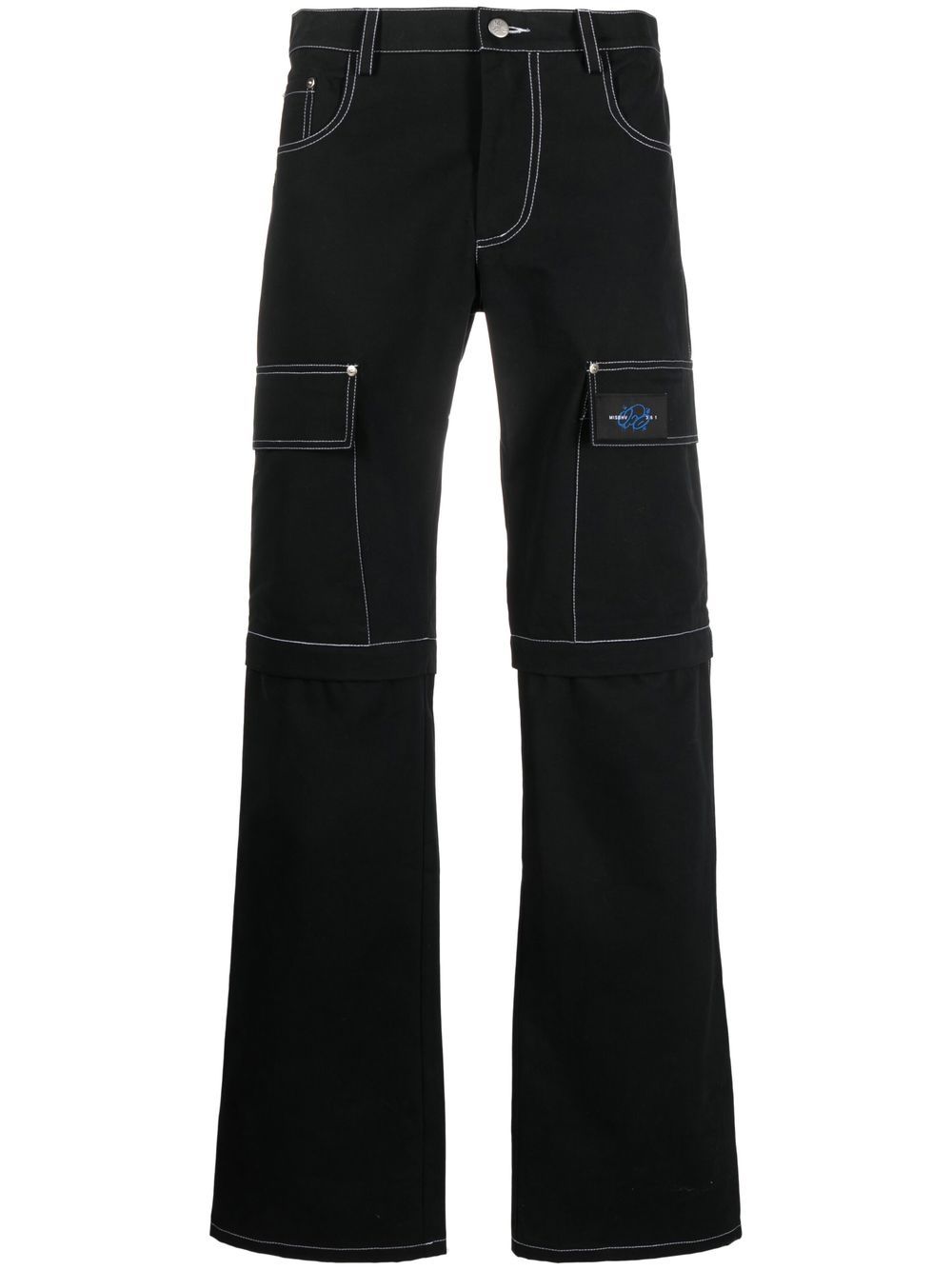 X UFO361 straight-leg cargo trousers - Black