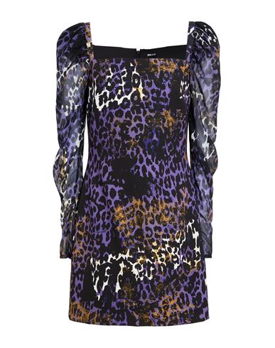 Just Cavalli Woman Mini dress Purple Size 8 Polyester, Elastane