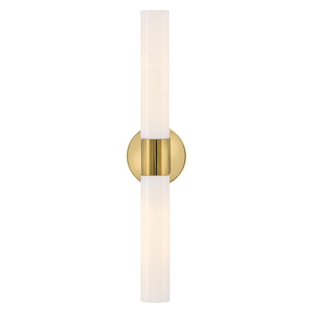 Bright Brass LED Bathroom Vanity Light from the Shea Collection