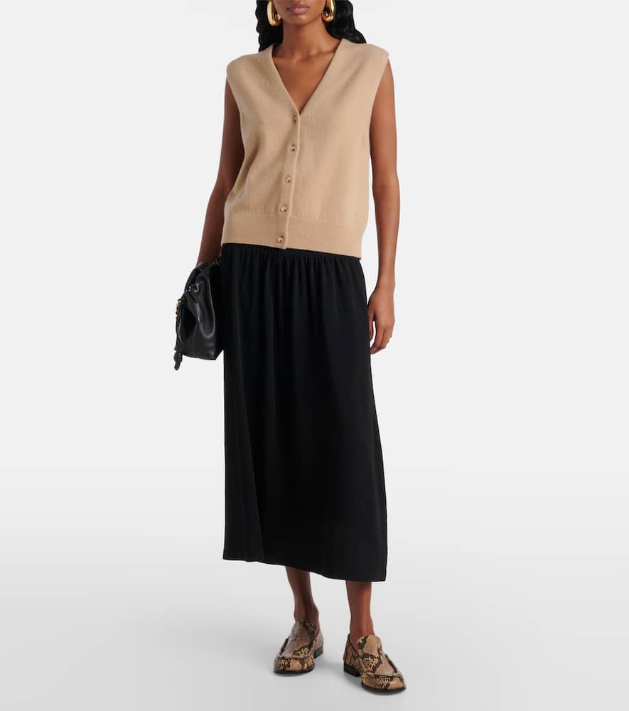 Wool and cashmere-blend vest
