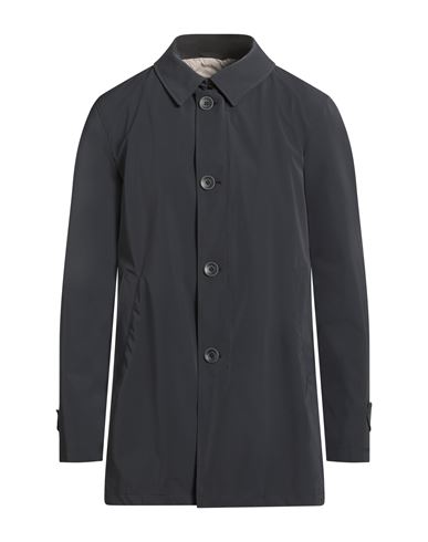 Man Overcoat & Trench Coat Midnight blue Size 50 Polyester, Viscose