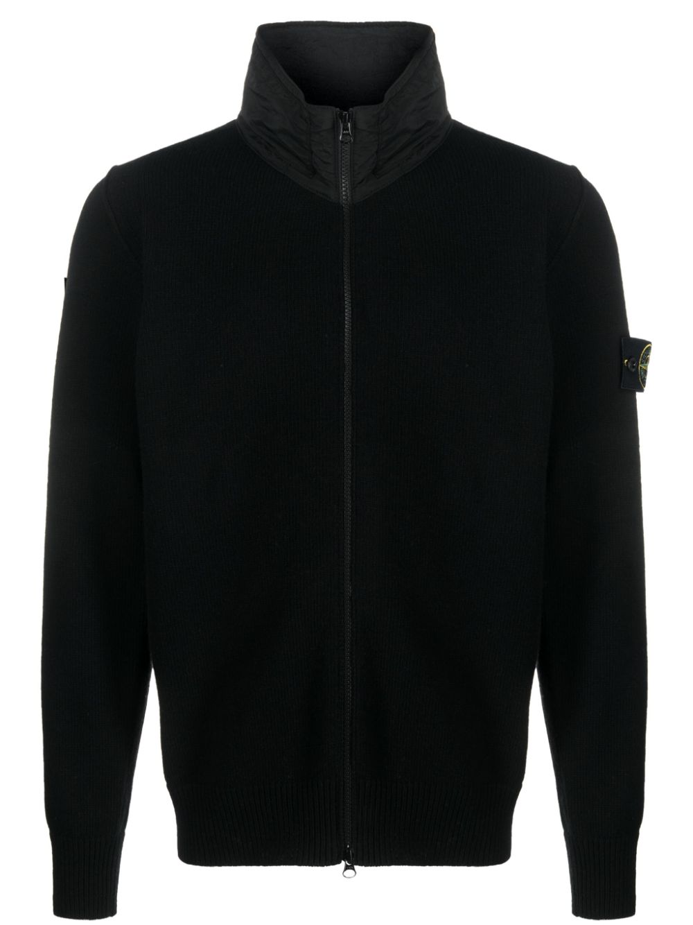 Zip-front wool sweatshirt - Blue