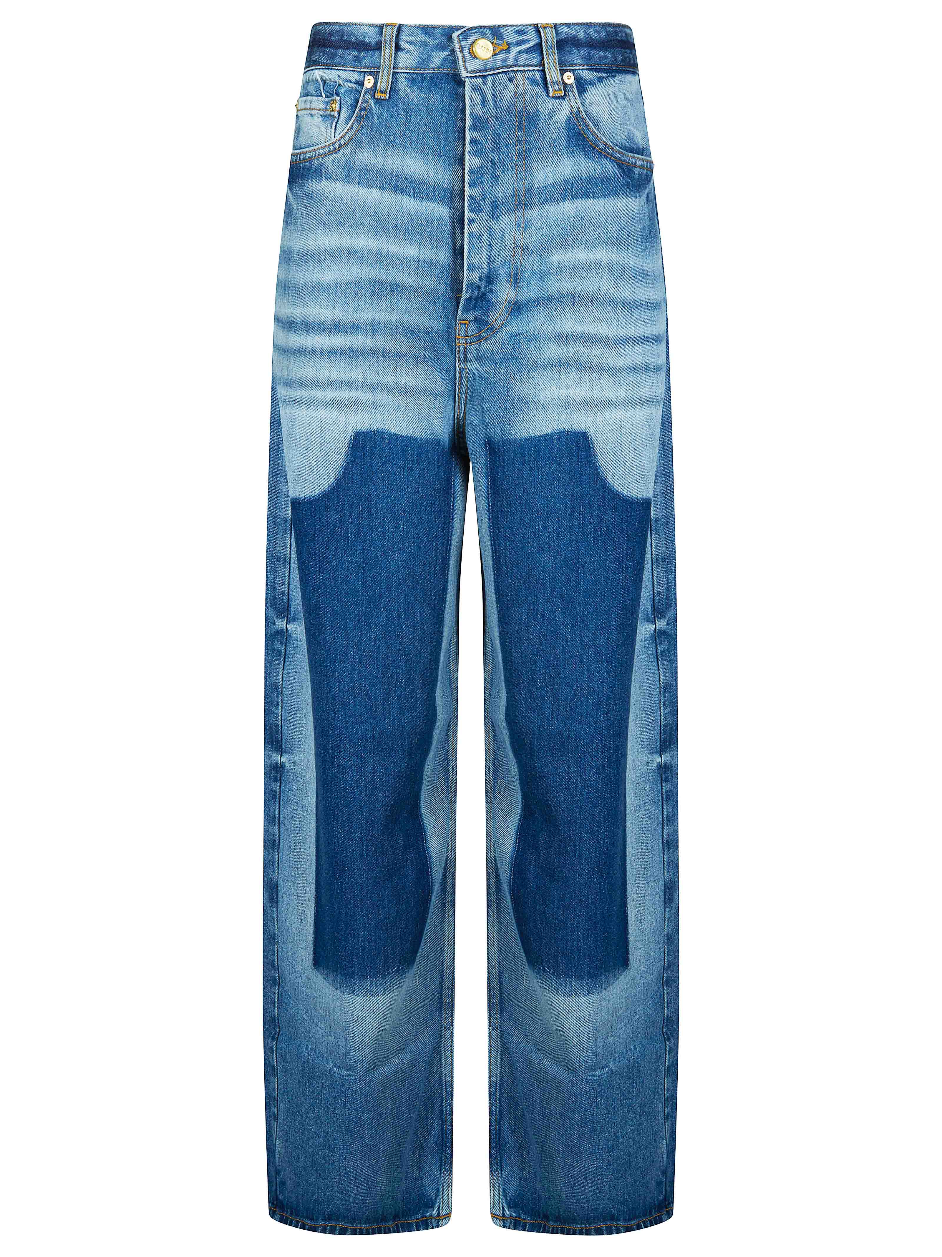 Baggy Patch Worker Jeans for Women
