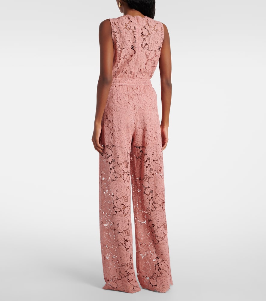 Lace wide-leg pants