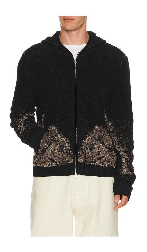 ISA BOULDER Loopfront Hoodie in Black Rust - Black. L also in M, S, XL/1X