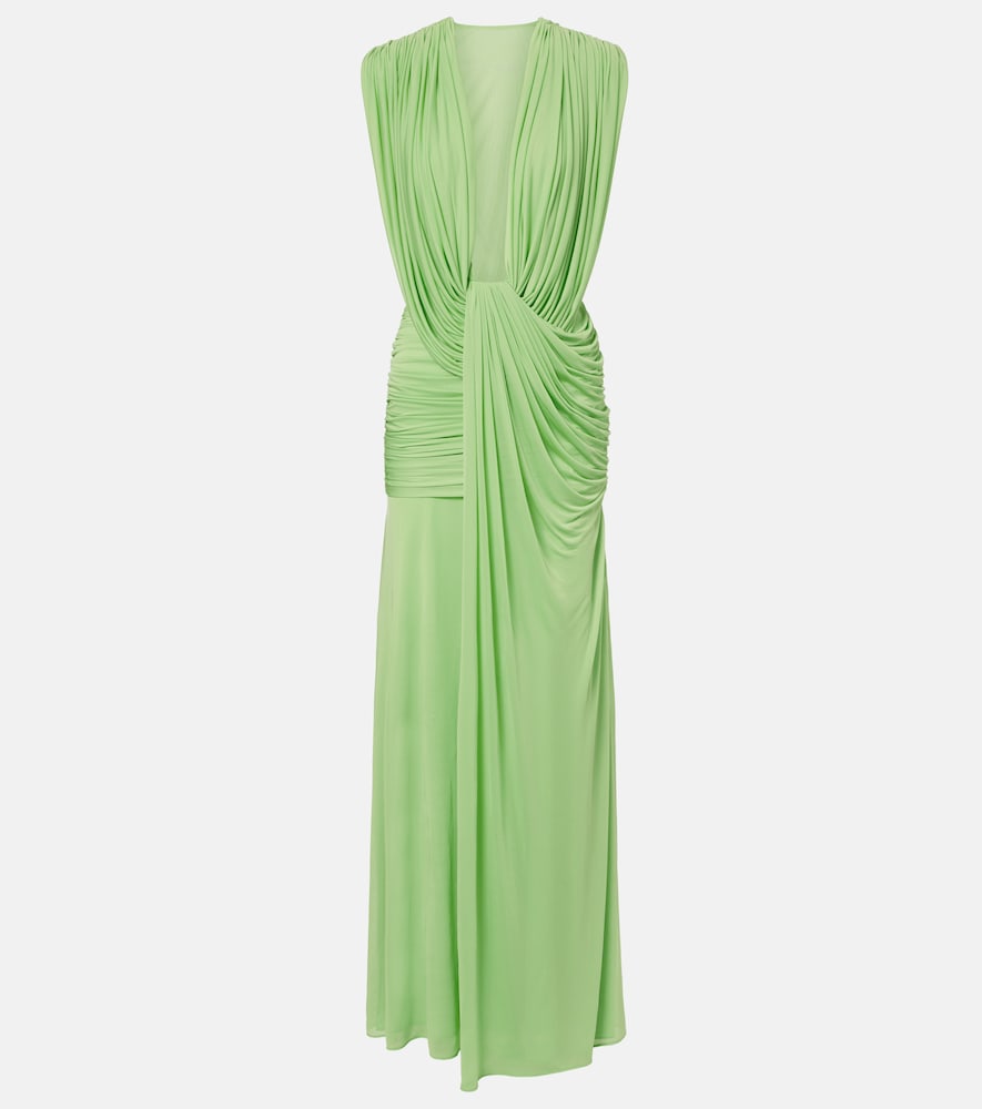 Ripple draped jersey gown