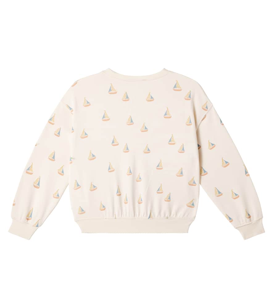 Rylee + Cru Printed cotton-blend fleece sweatshirt