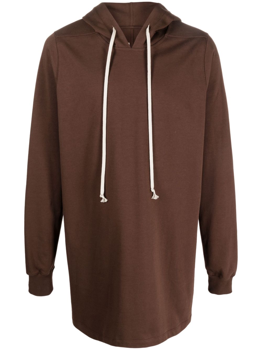 Drawstring long hoodie - Black