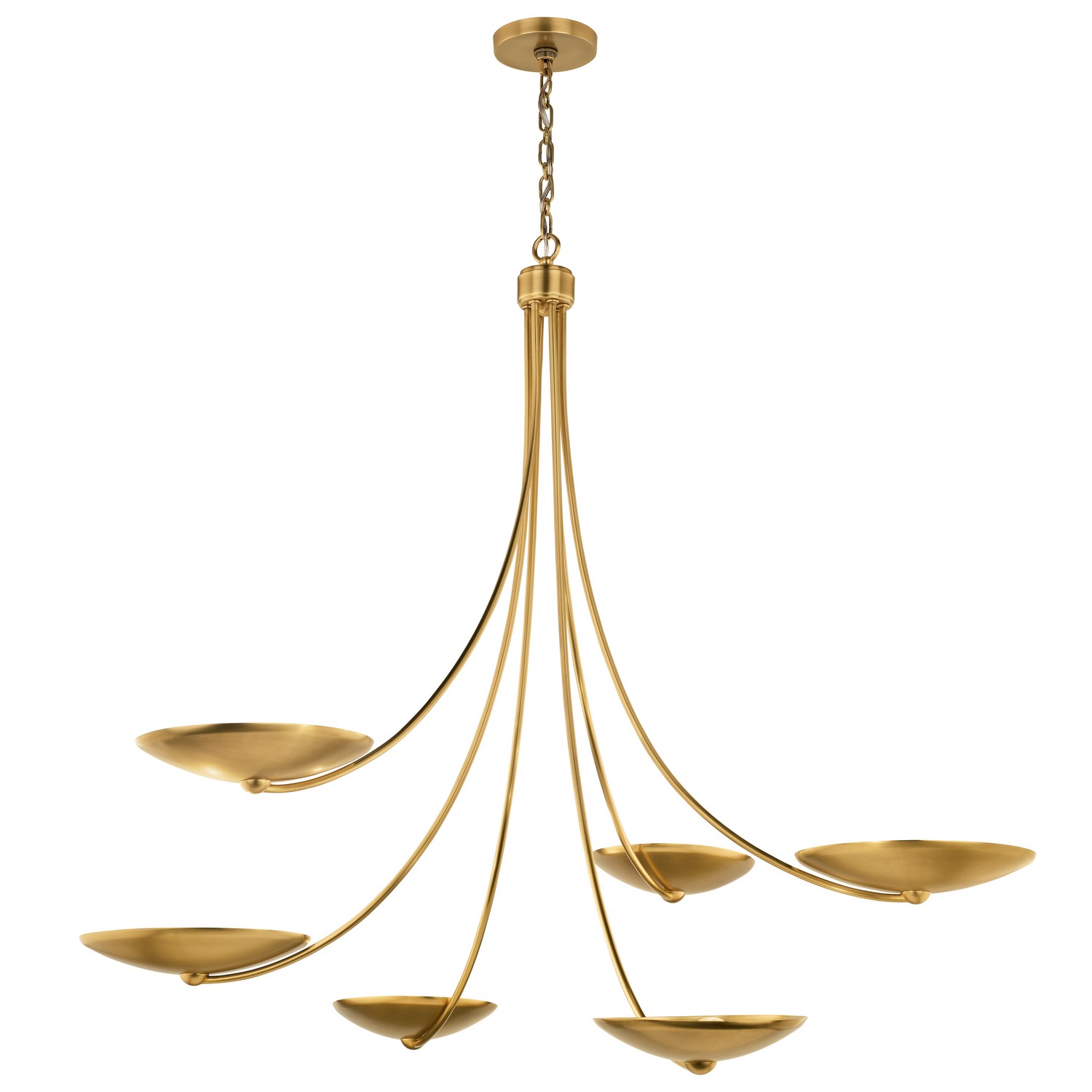 Lacquered Brass Chandelier from the Palmela Collection
