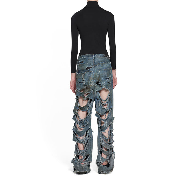 Super Destroyed Baggy Pants 'Light Blue'