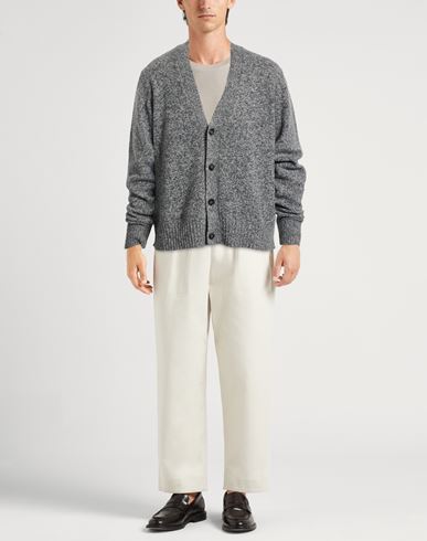 Officine Générale Man Cardigan Charcoal Size M Wool, Cashmere