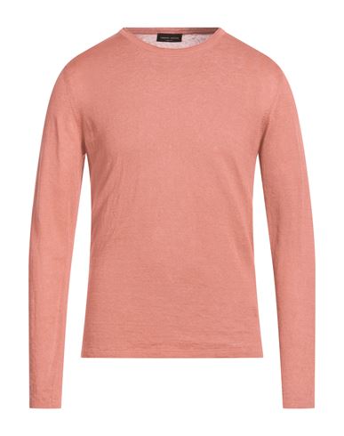 Man Sweater Coral Size 38 Linen