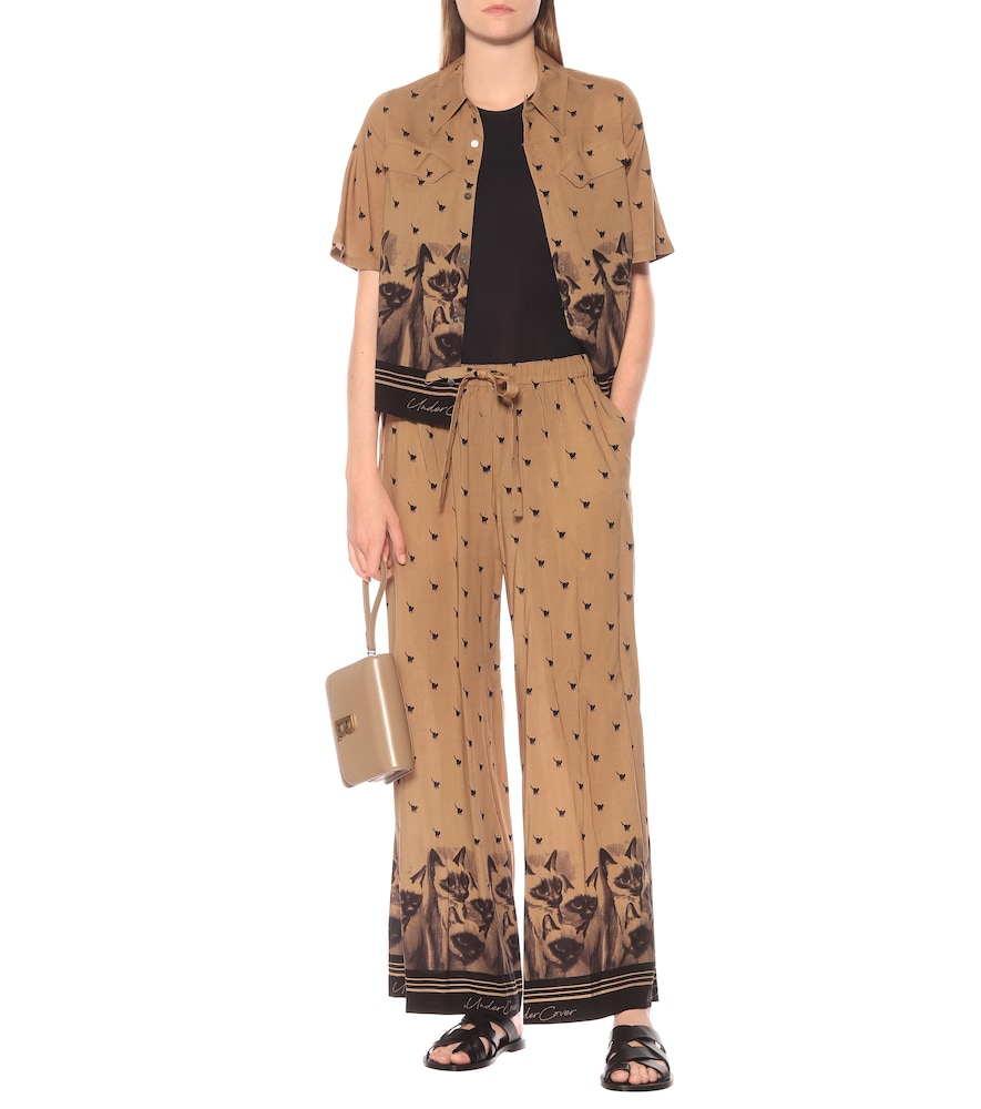 Printed drawstring pants