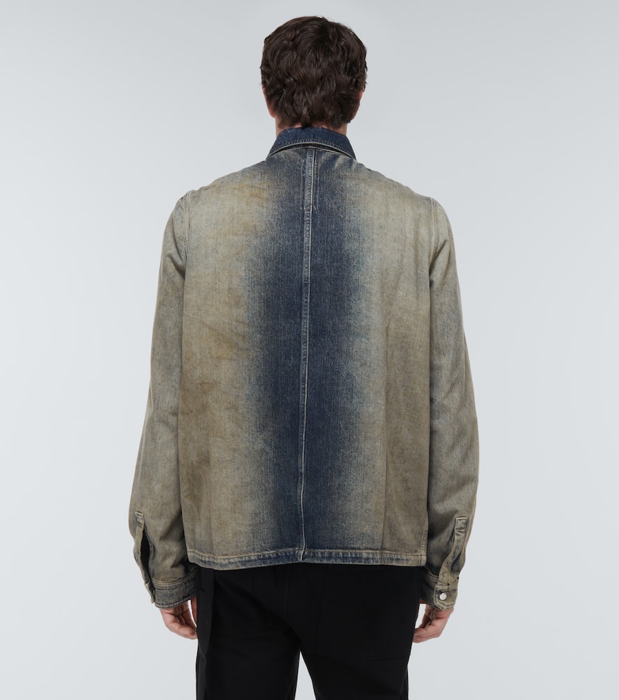 Faded denim shirt jacket