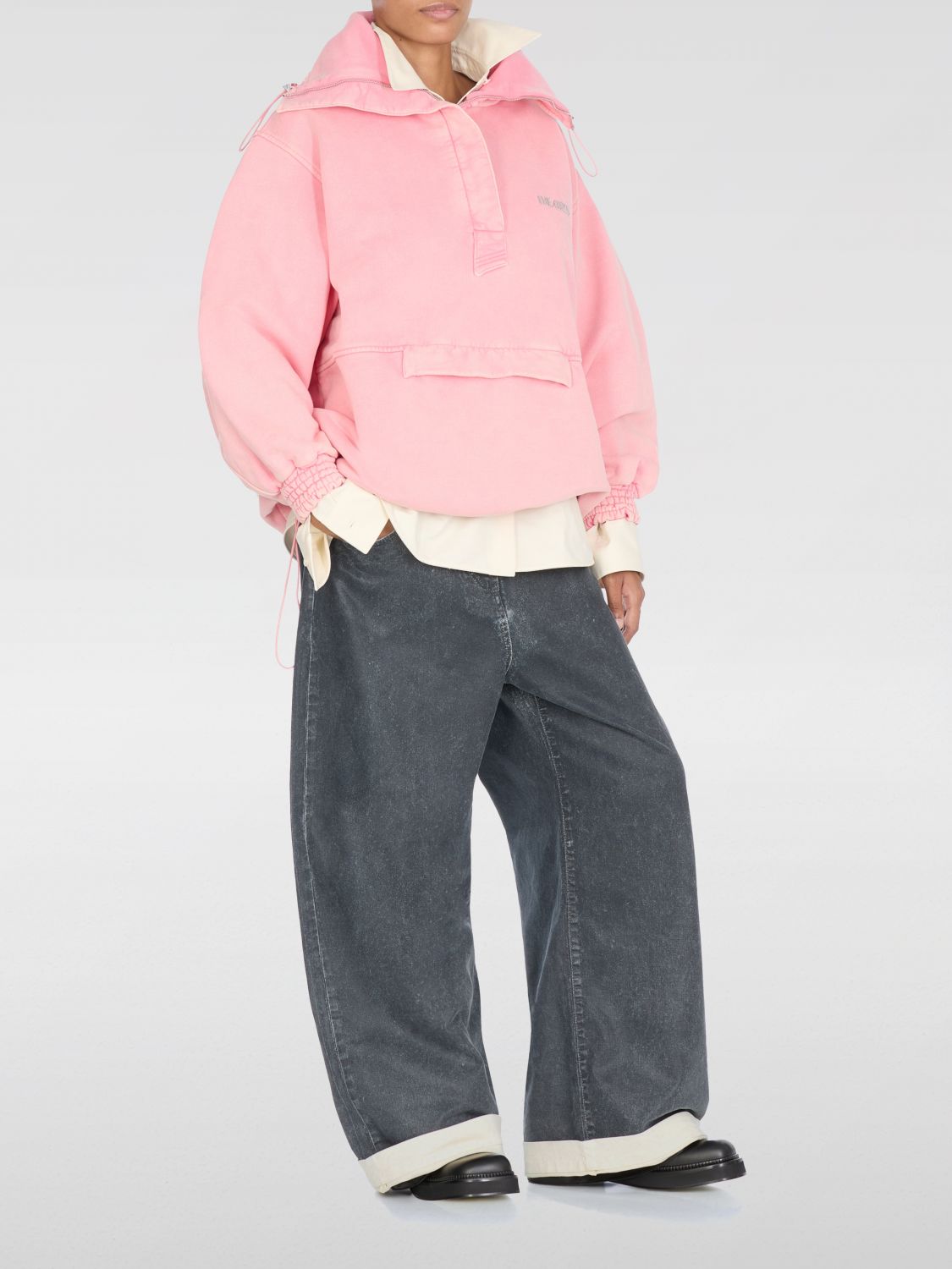 Drawstring cotton jacket - Pink