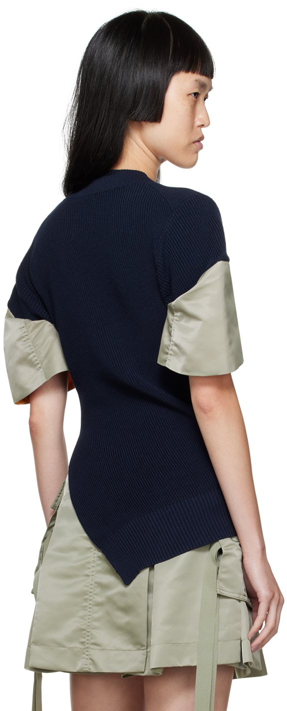 Navy & Khaki Mix Sweater