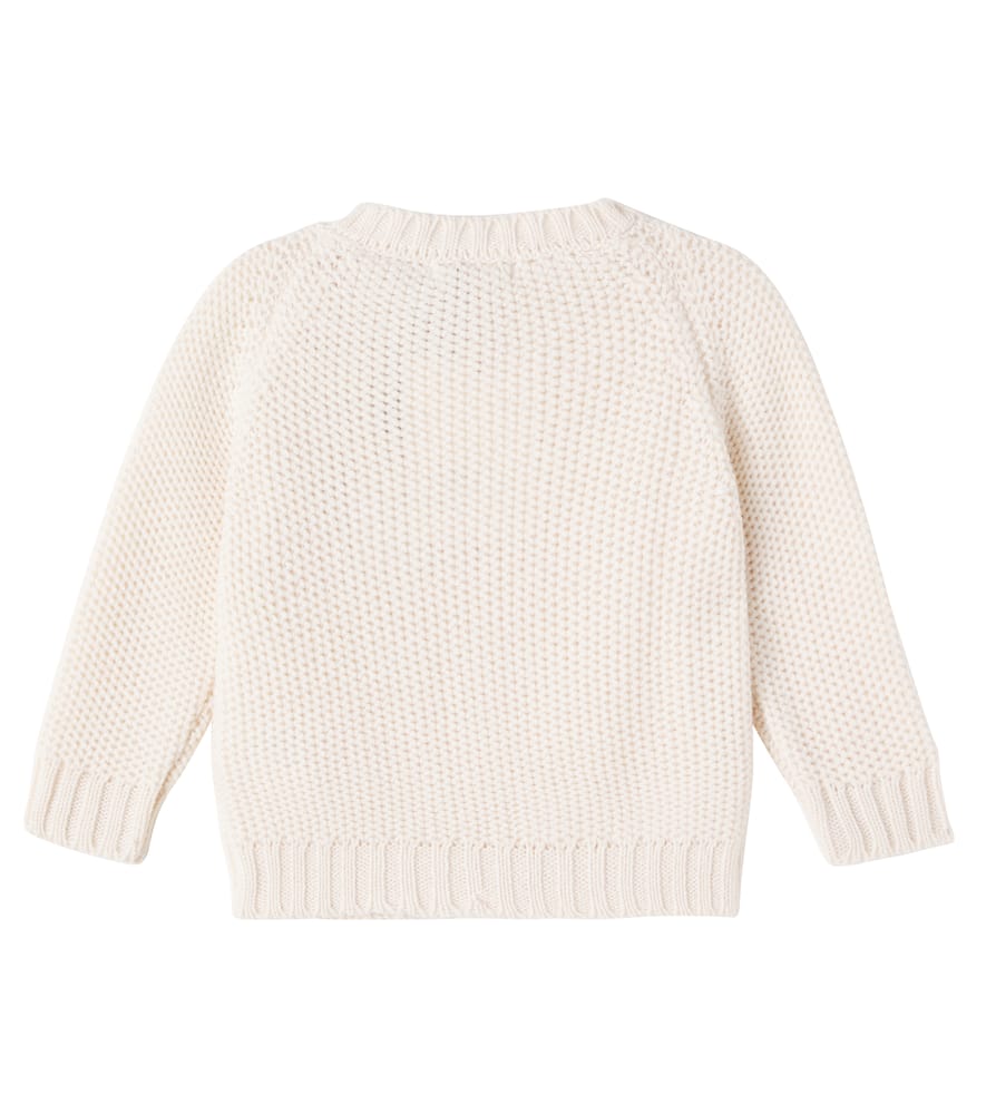 Baby Jonas waffle-knit wool-blend sweater