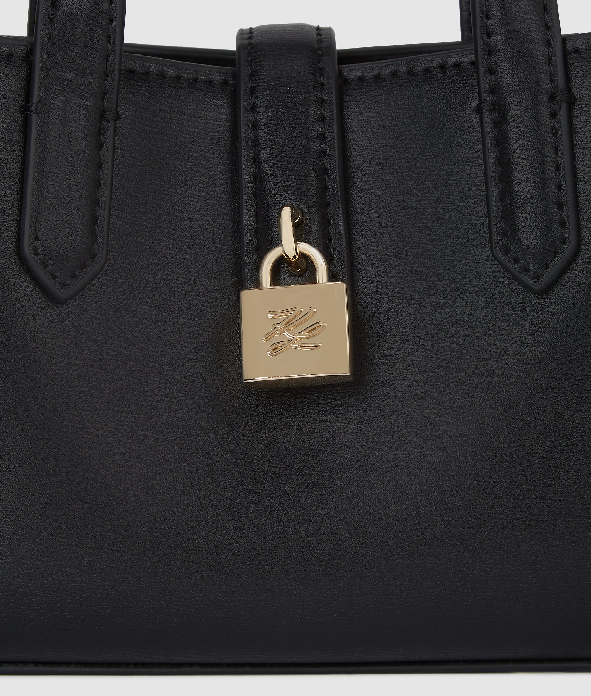 Karl Lagerfeld - K/autograph Mini-umhängetasche Mit Vorhängeschloss, Damen, Schwarz/gold, Größe: One