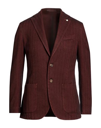 L. b.m. 1911 Man Blazer Burgundy Size 44 Cotton