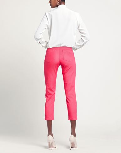 Woman Pants Fuchsia Size 2 Cotton, Polyamide, Elastane