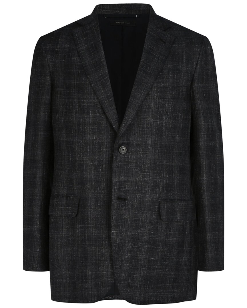 Tweed Single-Breasted Wool, Silk & Linen Blazer