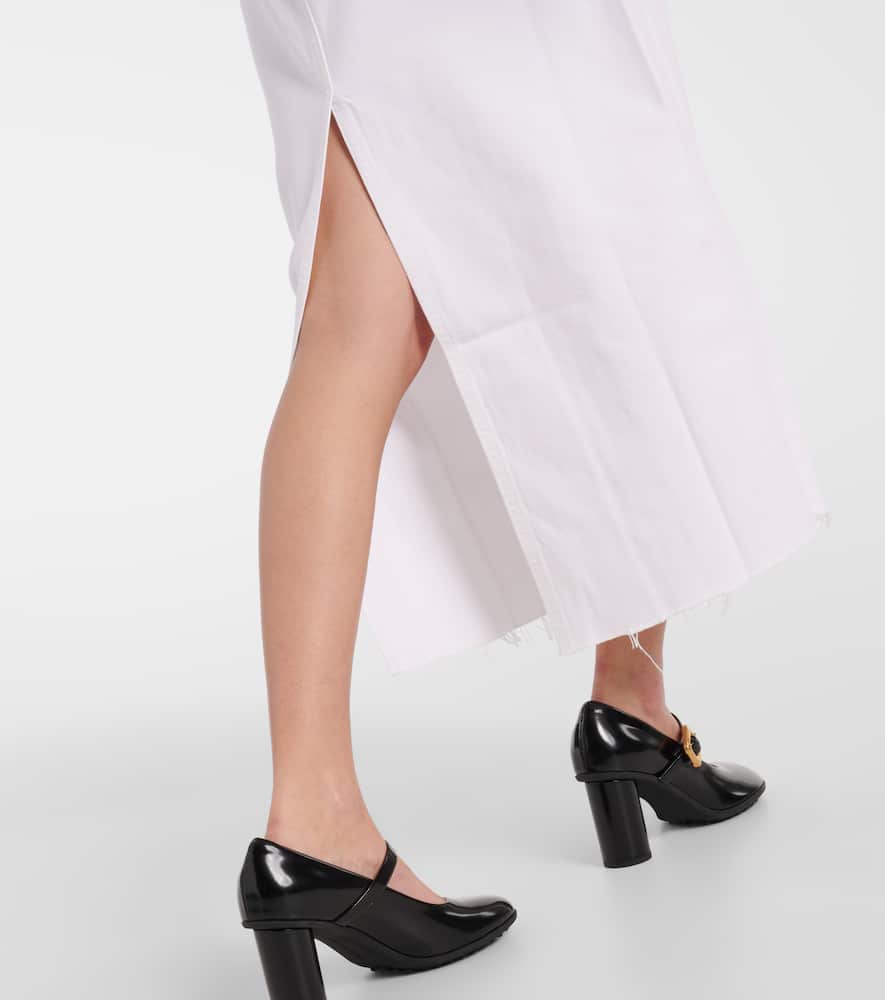 Circolo Reworked denim maxi skirt