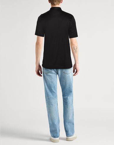 Man Polo shirt Black Size 36 Mako Cotton