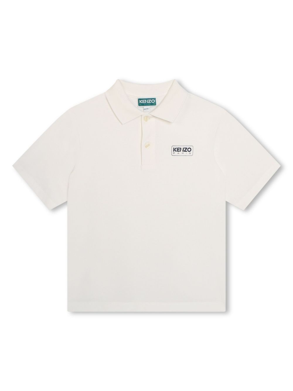 Logo-print piqué-weave polo shirt - White