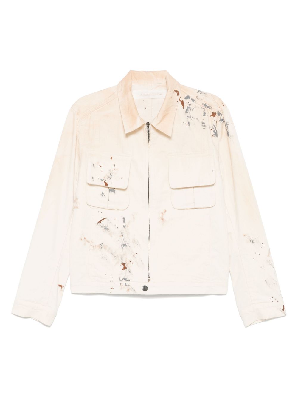 Individual Sentiments paint-splatter jacket - Neutrals