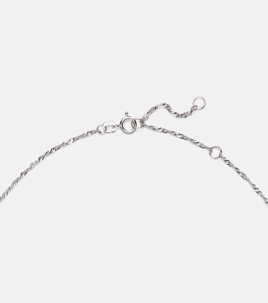 Le Bleu 14kt white gold necklace with diamonds and aquamarine