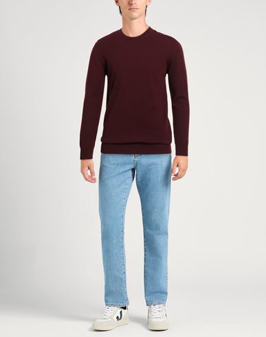 Man Sweater Burgundy Size 42 Wool