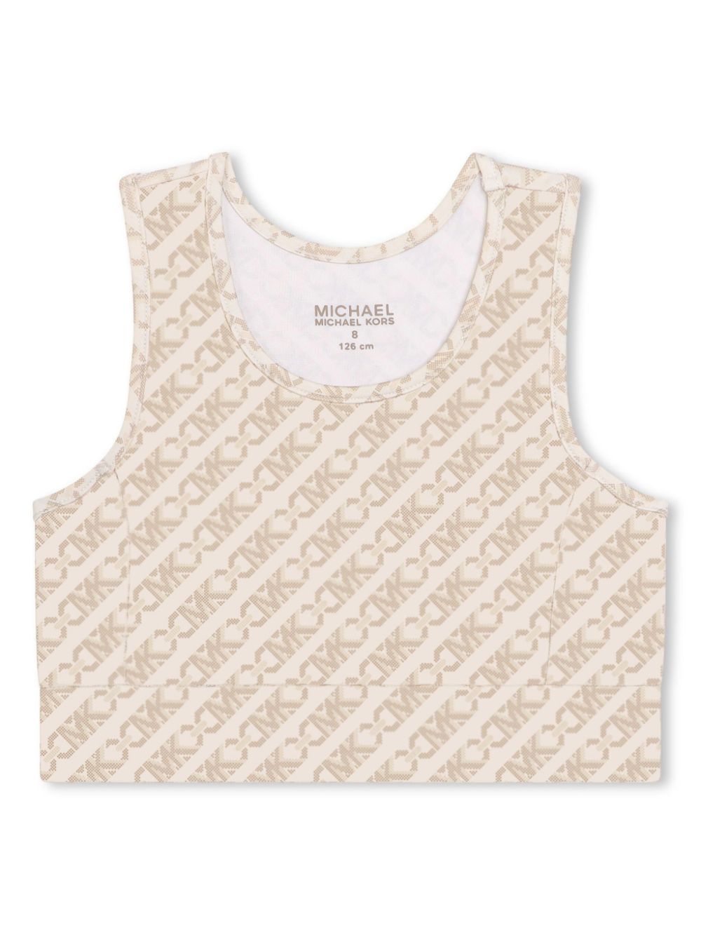 Logo-print tank top - Neutrals