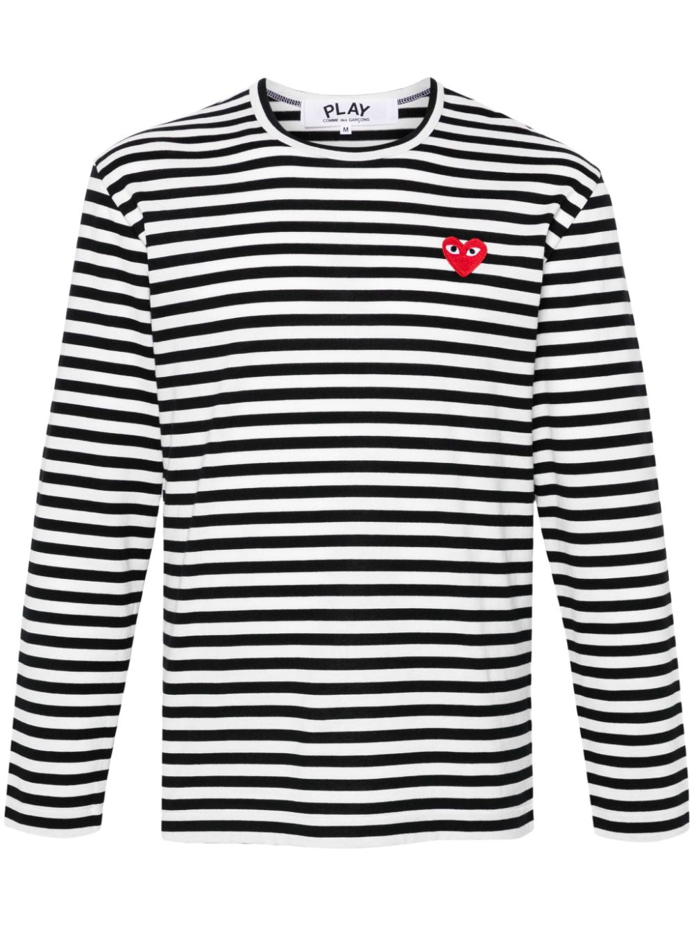 Striped Cotton T-Shirt — Black