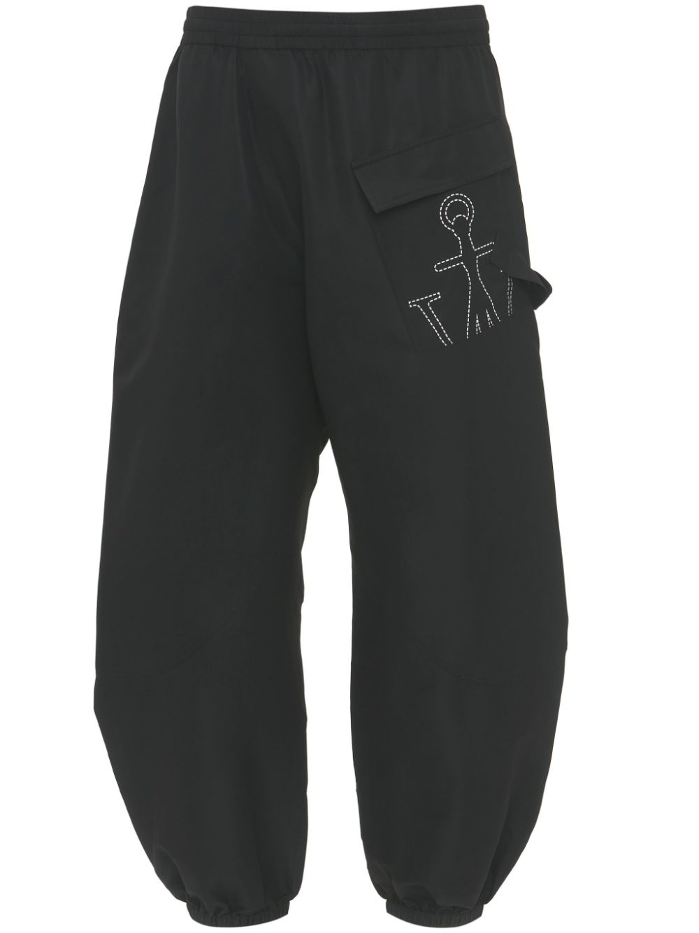 Anchor-logo track pants - Black