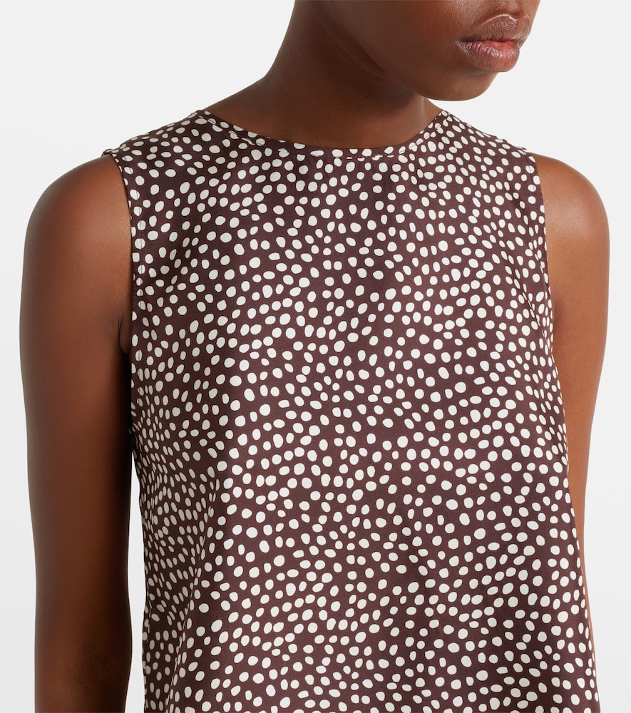Sofia silk twill tank top