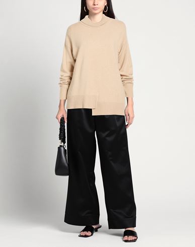 Woman Turtleneck Cream Size 6 Wool, Viscose, Polyamide, Cashmere