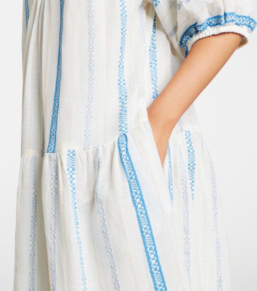 Selita tiered cotton jacquard minidress