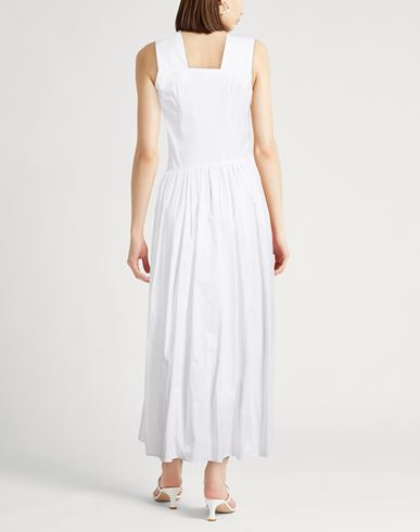Woman Midi dress White Size 8 Cotton