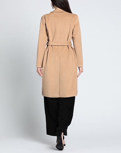 Woman Coat Camel Size 14 Polyester, Viscose, Elastane