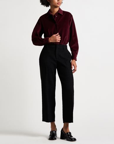 Woman Bodysuit Burgundy Size 4 Cotton, Elastane