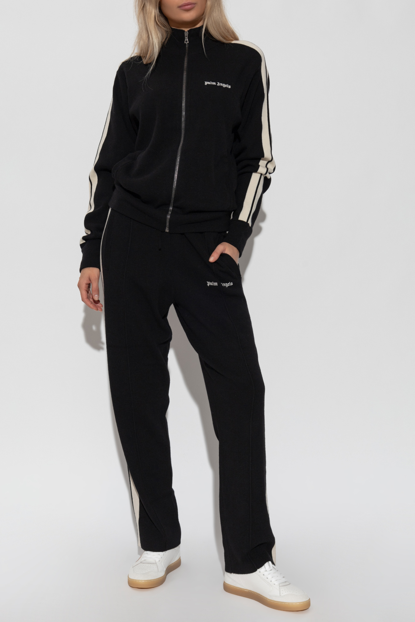 Cardigan With Embroidered Logo, Women's, Black