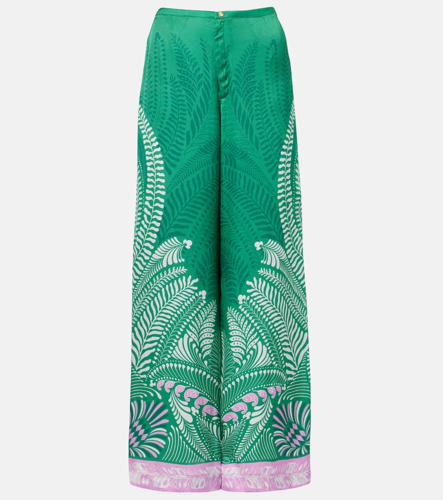 Clea printed wide-leg pants