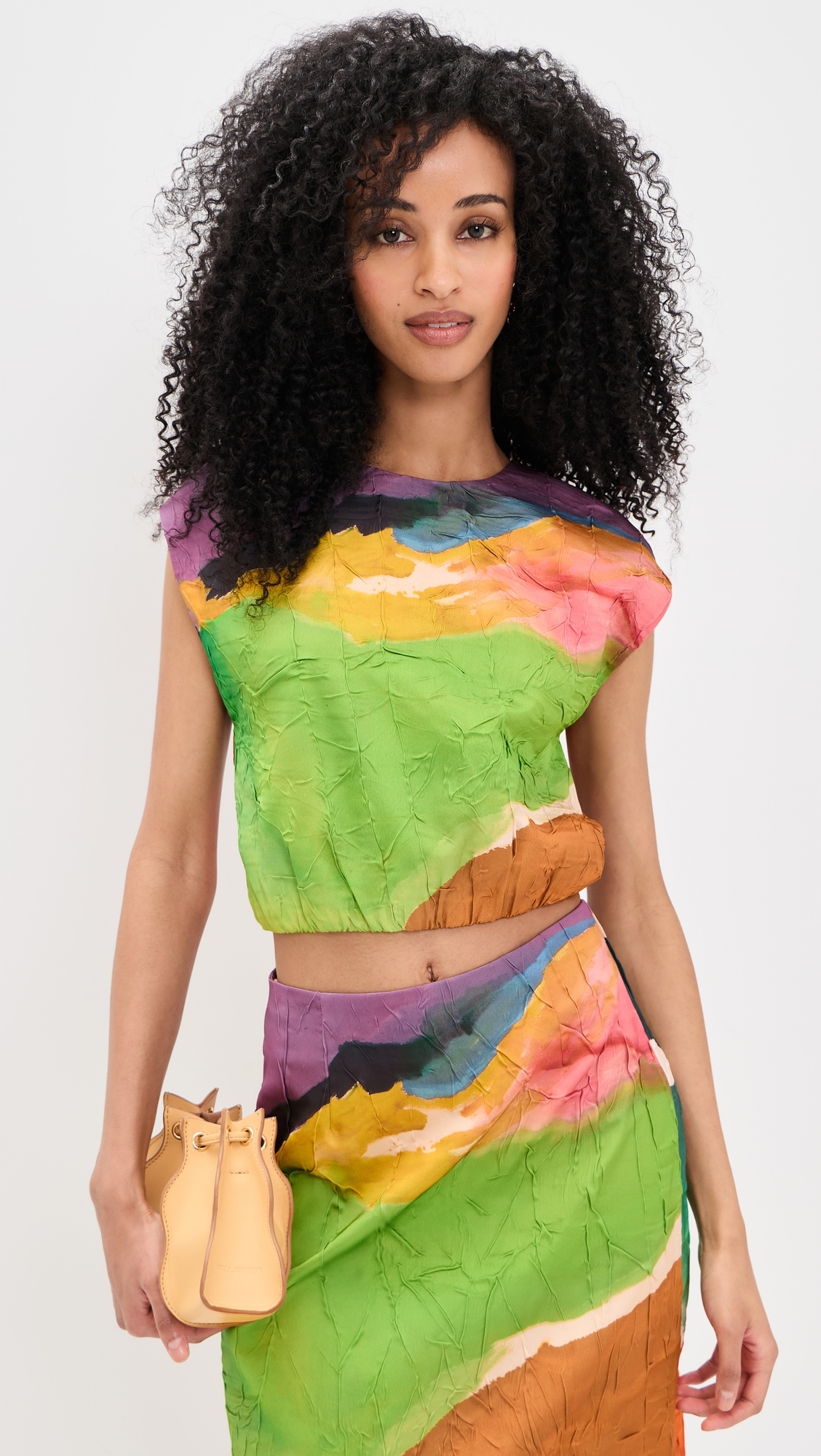 Gisella Satin Crop Top Nature Abhors A Vacuum