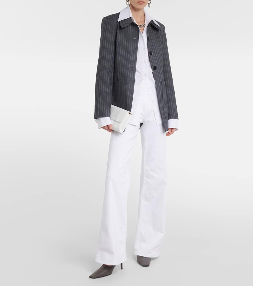 Le Slim Palazzo high-rise wide-leg jeans