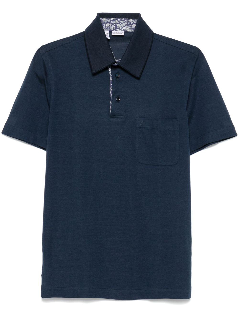 Brioni piqué polo shirt - Blue