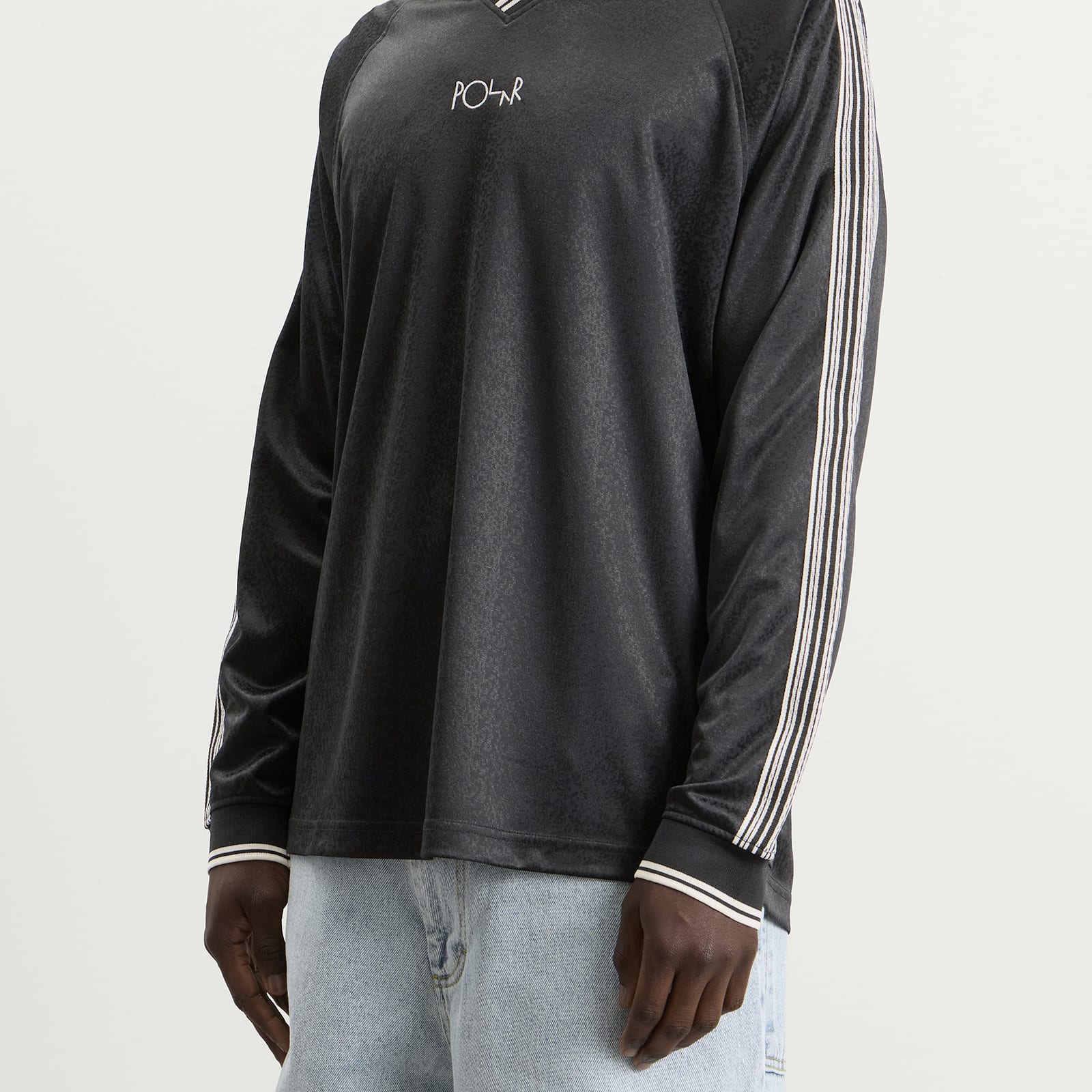 Men's Davie Long Sleeve Football Shirt Black