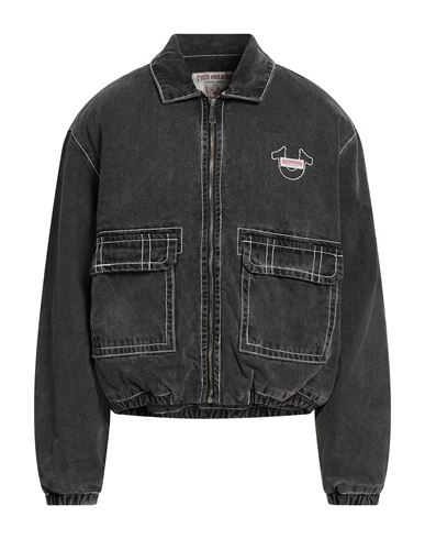 Man Denim outerwear Charcoal Size M Cotton, Polyester